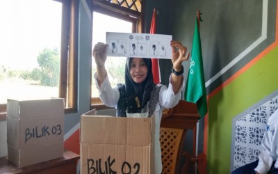 Pesta Demokrasi lewat Pemilihan OSIS MTs SA Miftahul Hikmah Periode 2021-2022.